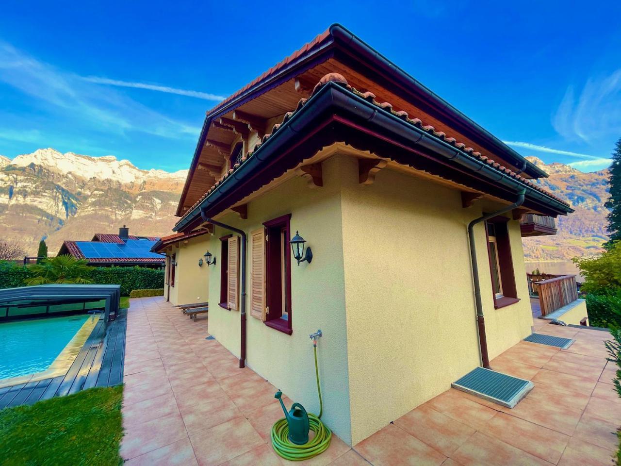 Doodle'S Amazing Chalet -Walensee - Flumserberg - Churfirsten - Heidiland - Pool - Sauna Mols Exteriér fotografie
