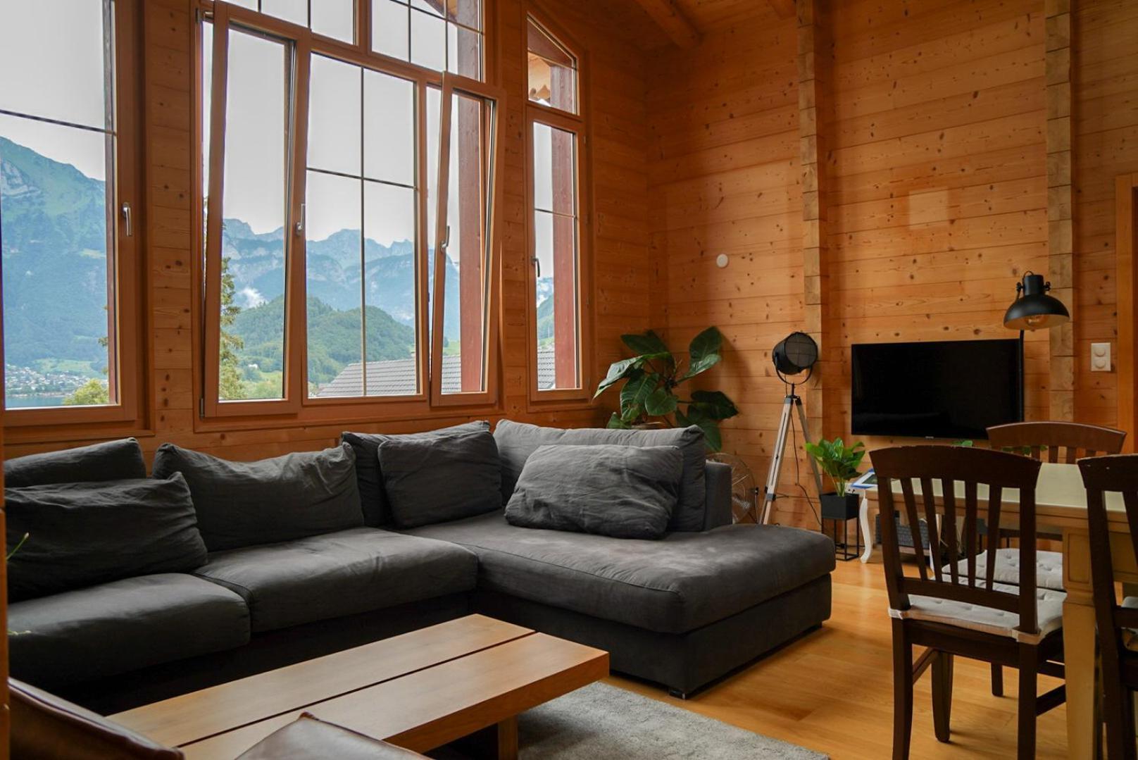 Doodle'S Amazing Chalet -Walensee - Flumserberg - Churfirsten - Heidiland - Pool - Sauna Mols Exteriér fotografie